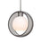 Besa Lighting Mana 1 Light Cord Pendant, Satin Nickel/Gray - 1JT-MANASM-SN