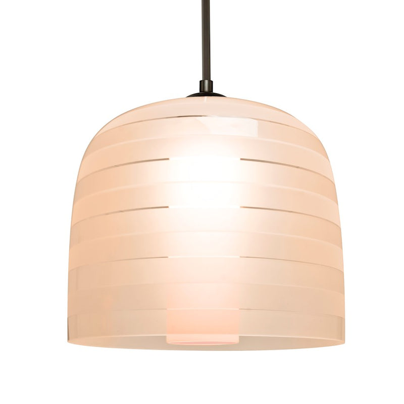 Besa Lighting Mitzi 10 1-Light Cord Pendant | Contemporary Bronze and Pink/Red Glass | Kitchen Island & Dining Room | Model 1JT-MITZI10SA-BR