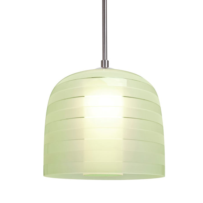 Besa Lighting Mitzi 7 1LT LED Cord Pendant, Nickel/Green - 1JT-MITZI7CR-LED-SN