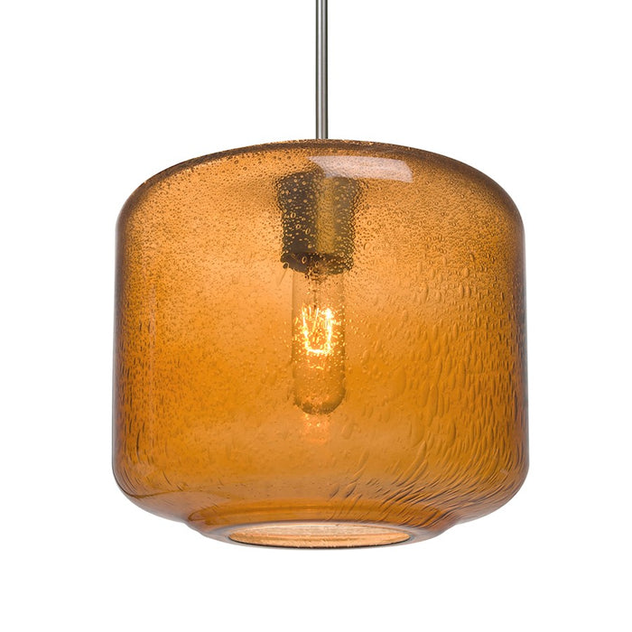 Besa Lighting Niles 10AM 1LT Cord Pendant, Amber/NickelBeige - 1JT-NILES10AM-SN