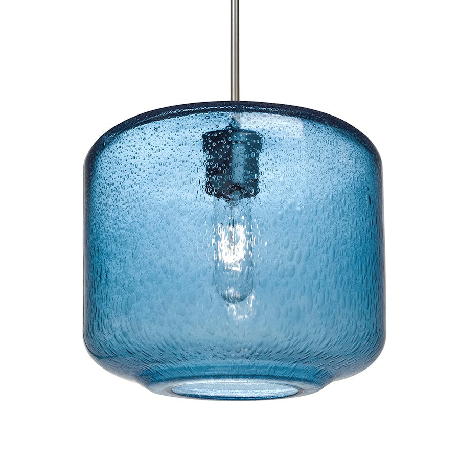 Besa Lighting Niles 10 1 Light Cord Pendant, NickelBlue - 1JT-NILES10BL-SN