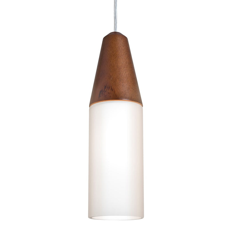 Besa Lighting Nini 12in 1-Light Pendant | Satin Nickel and White Glass | Kitchen Island & Dining Room | 3.75 x 3.75 x 12.25 in | Model 1JT-NINIMD-SN