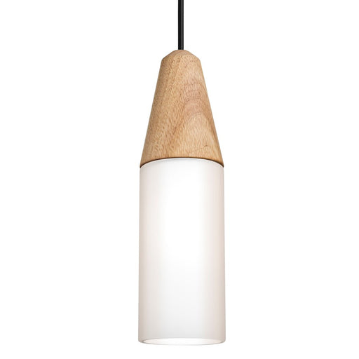 Besa Lighting Nini 1 Light Cord Pendant, Black/White/Natural - 1JT-NININA-BK