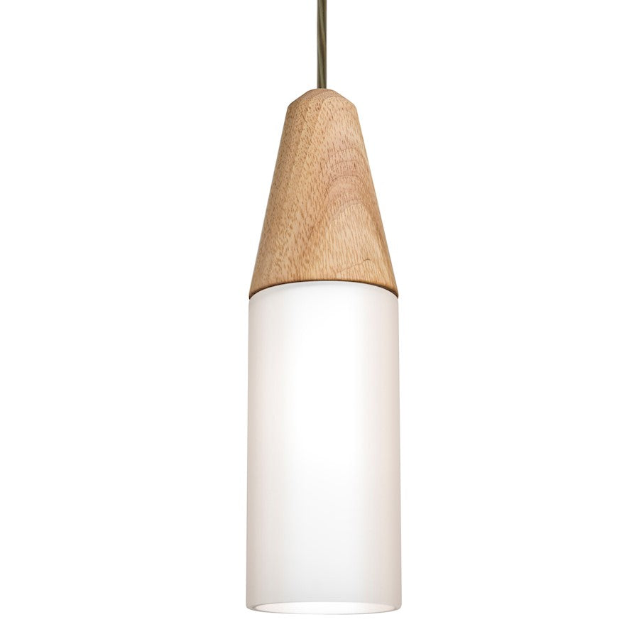 Besa Lighting Nini 1 Light Cord Pendant, Bronze/White/Natural - 1JT-NININA-BR