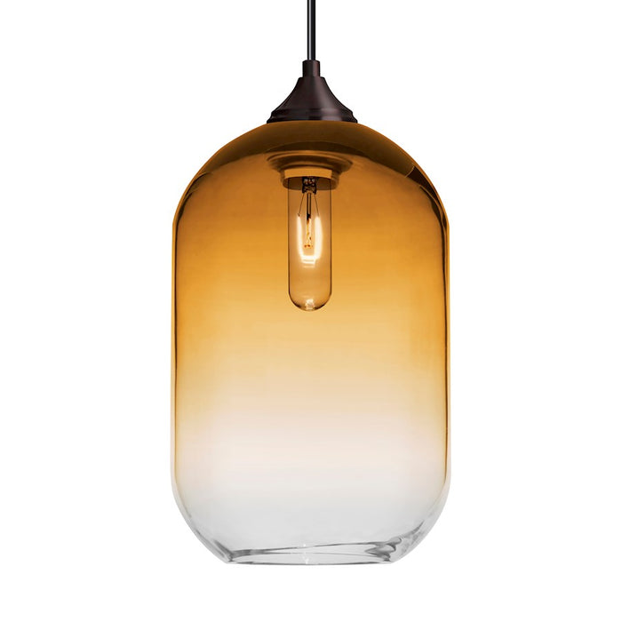 Besa Lighting Omega 12 1 Light Cord Pendant, Bronze/Beige - 1JT-OMEGA12AM-BR