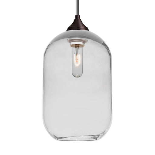 Besa Lighting Omega 12 1 Light Cord Pendant, Bronze/Clear - 1JT-OMEGA12CL-BR