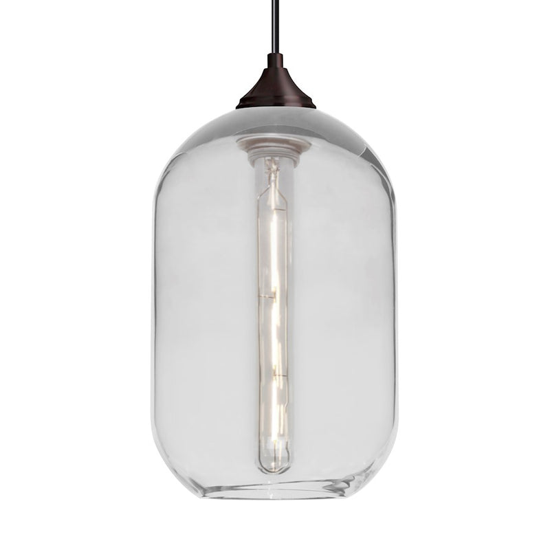 Besa Lighting Omega 12 1LT LED Cord Pendant, Bronze/Clear