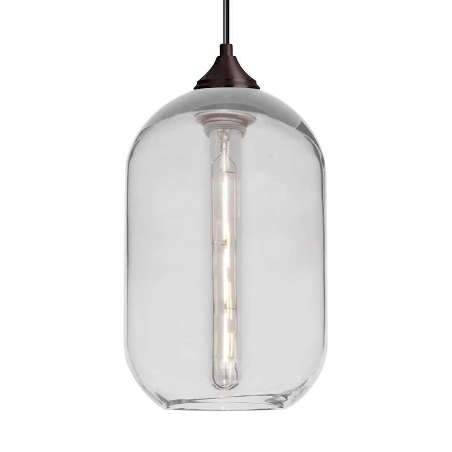 Besa Lighting Omega 12 1LT LED Cord Pendant, BZ/Clear - 1JT-OMEGA12CL-EDIL-BR