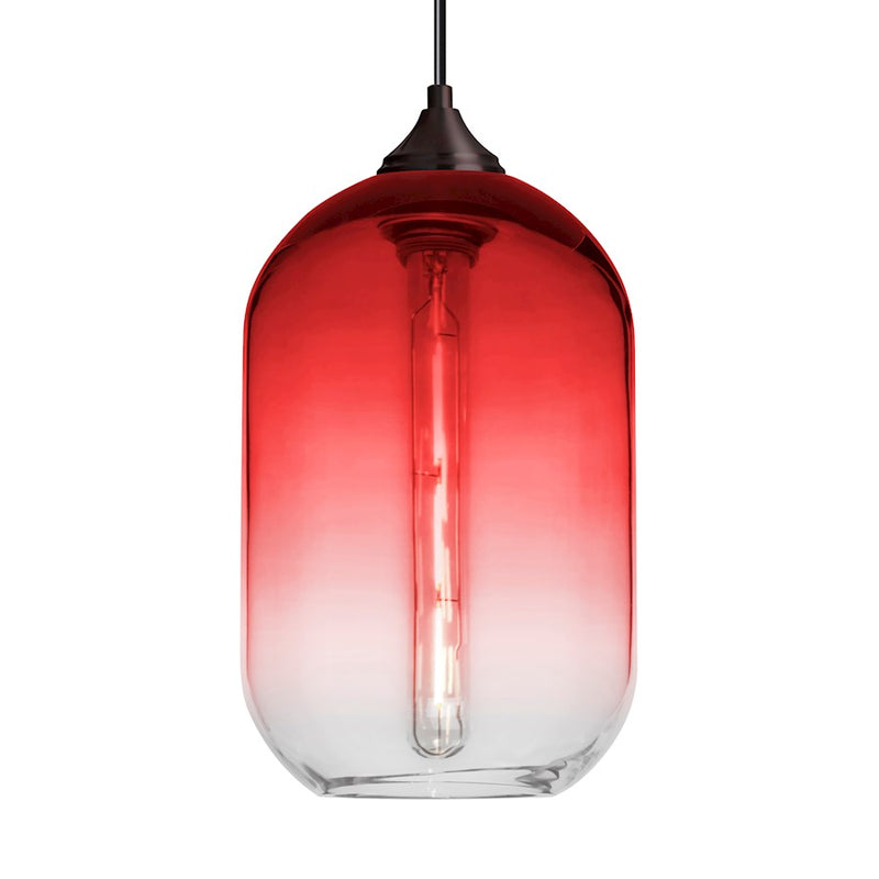 Besa Lighting Omega 12 1LT LED Cord Pendant, Bronze/Red