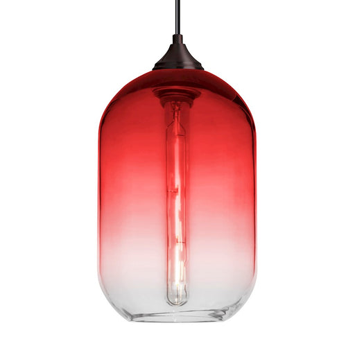 Besa Lighting Omega 12 1LT LED Cord Pendant, Bronze/Red - 1JT-OMEGA12RD-EDIL-BR