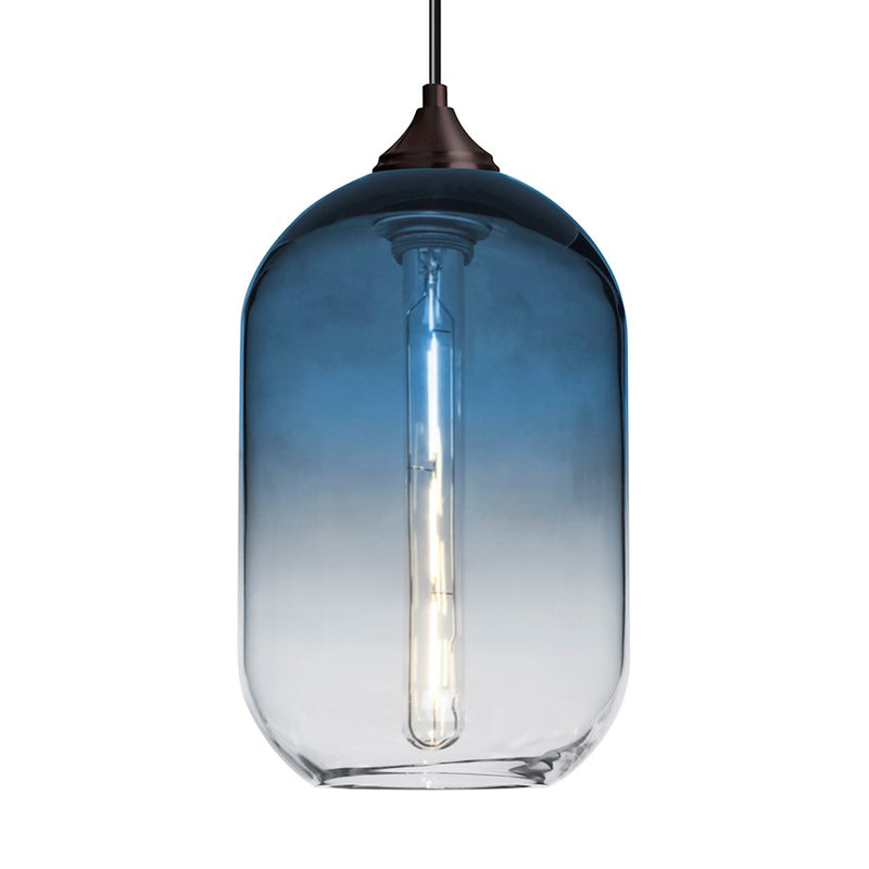 Besa Lighting Omega 12 1LT LED Cord Pendant, Bronze/Blue