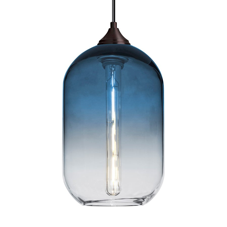 Besa Lighting Omega 12 1LT LED Cord Pendant, Bronze/Blue - 1JT-OMEGA12ST-EDIL-BR