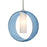 Besa Lighting Plato 1 Light LED Cord Pendant, NickelBlue - 1JT-PLATOBL-LED-SN