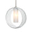 Besa Lighting Plato 1 Light LED Cord Pendant, NickelClear - 1JT-PLATOCL-LED-SN