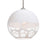 Besa Lighting Rocky 1 Light LED Cord Pendant, NickelWhite - 1JT-ROCKYWH-LED-SN