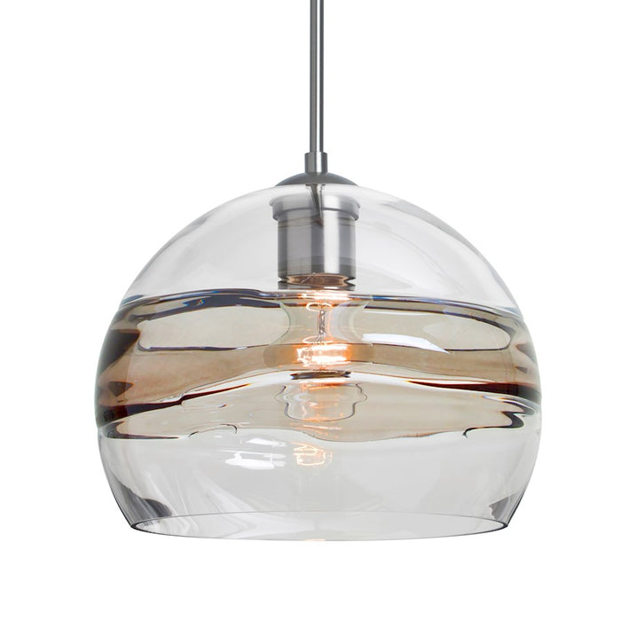 Besa Lighting Spirit 10 1LT Cord Pendant, NickelClear/Smoke - 1JT-SPIR10SC-SN