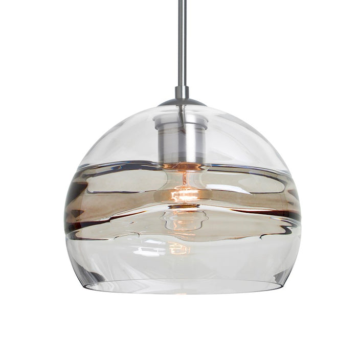 Besa Lighting Spirit 8 1LT Cord Pendant, Satin NK/Clear/Smoke - 1JT-SPIR8SC-SN