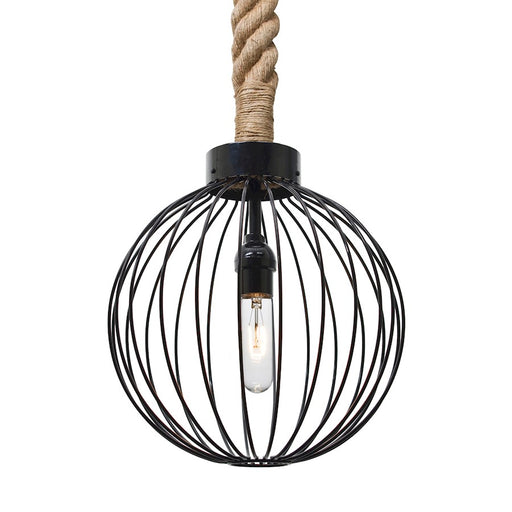 Besa Lighting Sultana 1 Light Globe Pendant, Black - 1JT-SULTANA-G-BK