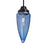 Besa Lighting Sulu 1 Light Pendant, Black/Blue - 1JT-SULUBL-BK