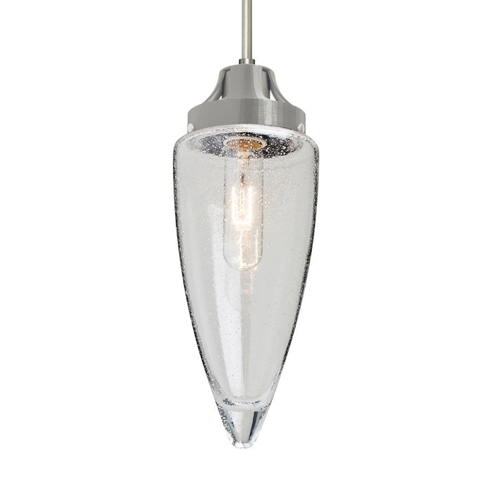 Besa Lighting Sulu 1 Light Pendant, Satin Nickel/Clear - 1JT-SULUCL-SN