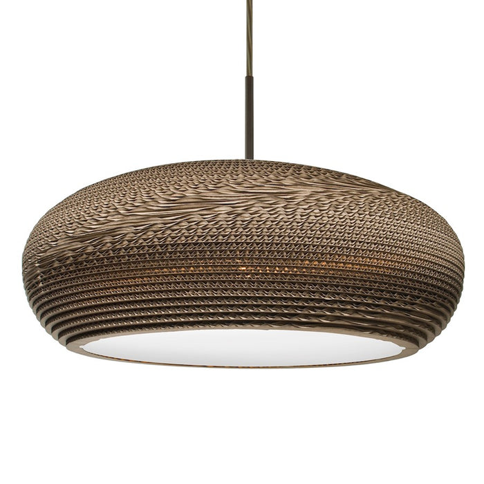 Besa Lighting Venus 1 Light Pendant, Bronze/Beige - 1JT-VENUS-LED-BR