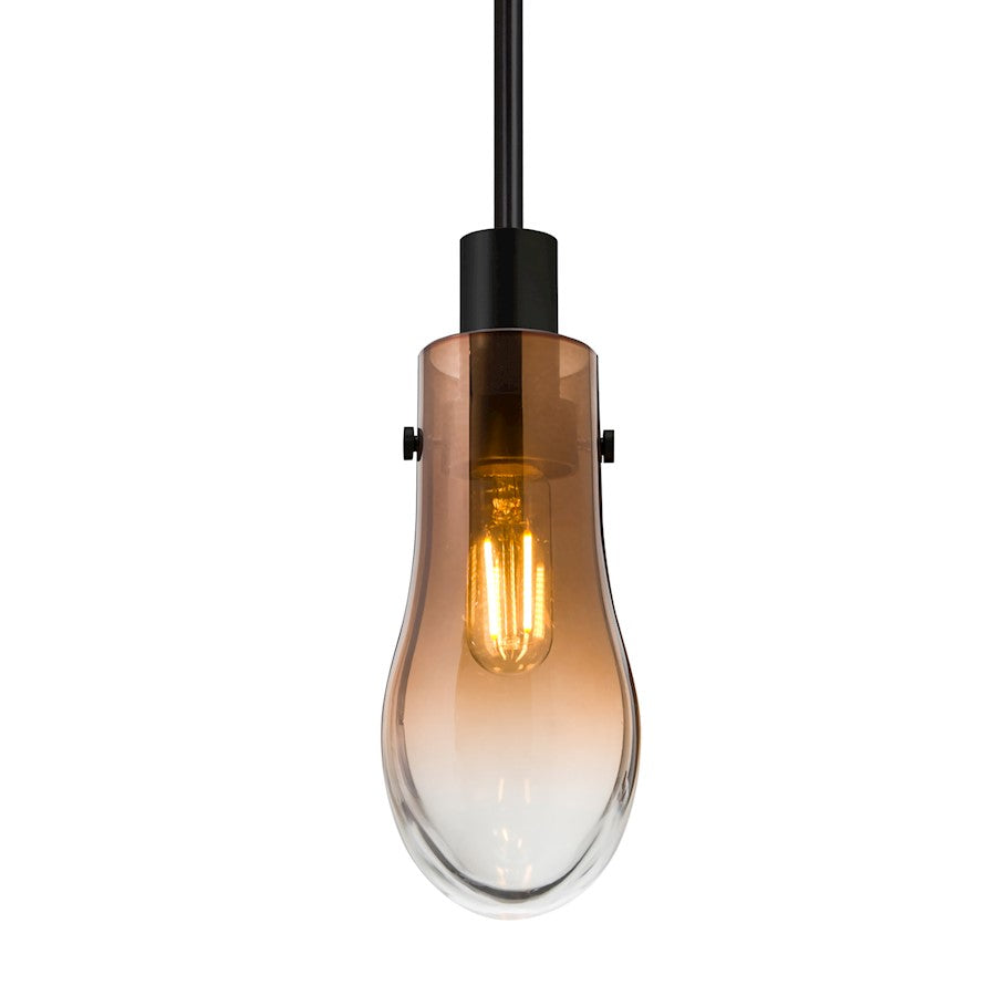 Besa Lighting Wish 1 Light Cord Pendant, Black/Beige - 1JT-WISHAM-BK