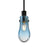 Besa Lighting Wish 1 Light LED Cord Pendant, Black/Blue - 1JT-WISHBL-EDIL-BK