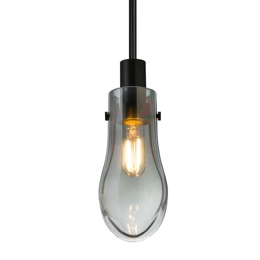 Besa Lighting Wish 1 Light LED Cord Pendant, Black/Gray - 1JT-WISHSM-EDIL-BK