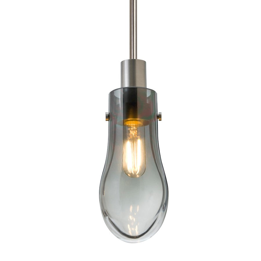 Besa Lighting Wish 1LT LED Cord Pendant, Satin Nickel/Gray - 1JT-WISHSM-EDIL-SN