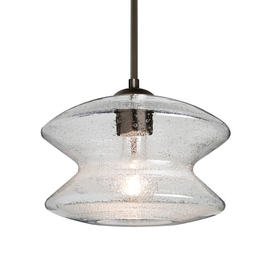 Besa Lighting Zen 1 Light Cord Pendant, Bronze/Clear - 1JT-ZENCL-BR