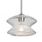 Besa Lighting Zen 1 Light Cord Pendant, Satin Nickel/Clear - 1JT-ZENCL-SN