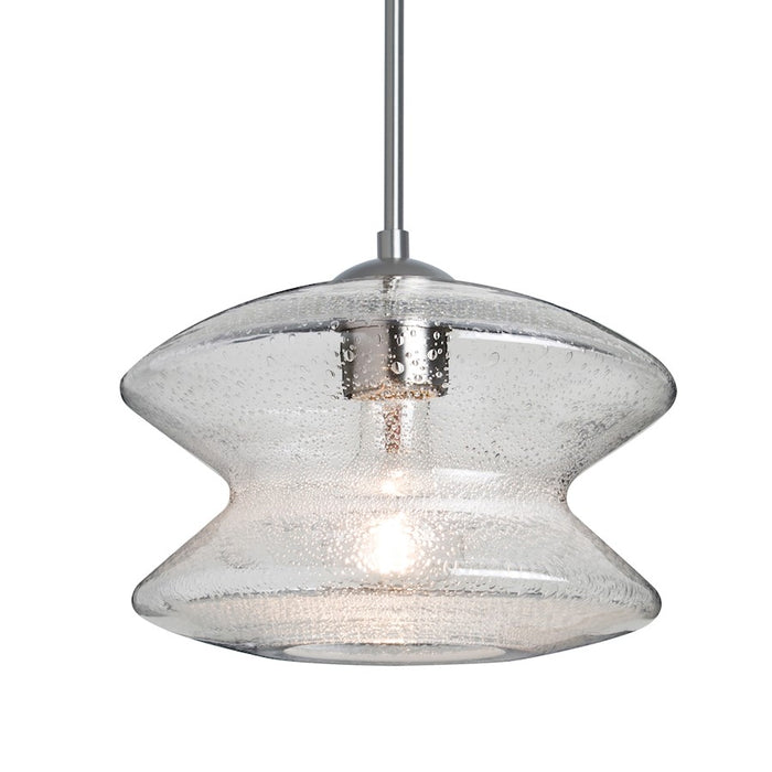 Besa Lighting Zen 1 Light Cord Pendant, Satin Nickel/Clear - 1JT-ZENCL-SN