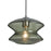 Besa Lighting Zen 1 Light Cord Pendant, Satin Nickel/Green - 1JT-ZENMS-SN