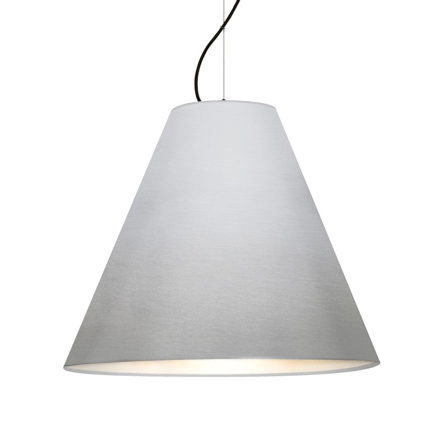 Besa Lighting Dylan 1 Light LED Pendant, Black/Silver - 1KX-DYLANSL-LED-BK