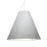 Besa Lighting Dylan 1 Light LED Pendant, White/Silver - 1KX-DYLANSL-LED-WH