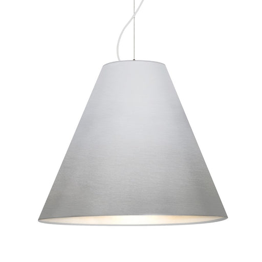 Besa Lighting Dylan 1 Light LED Pendant, White/Silver - 1KX-DYLANSL-LED-WH