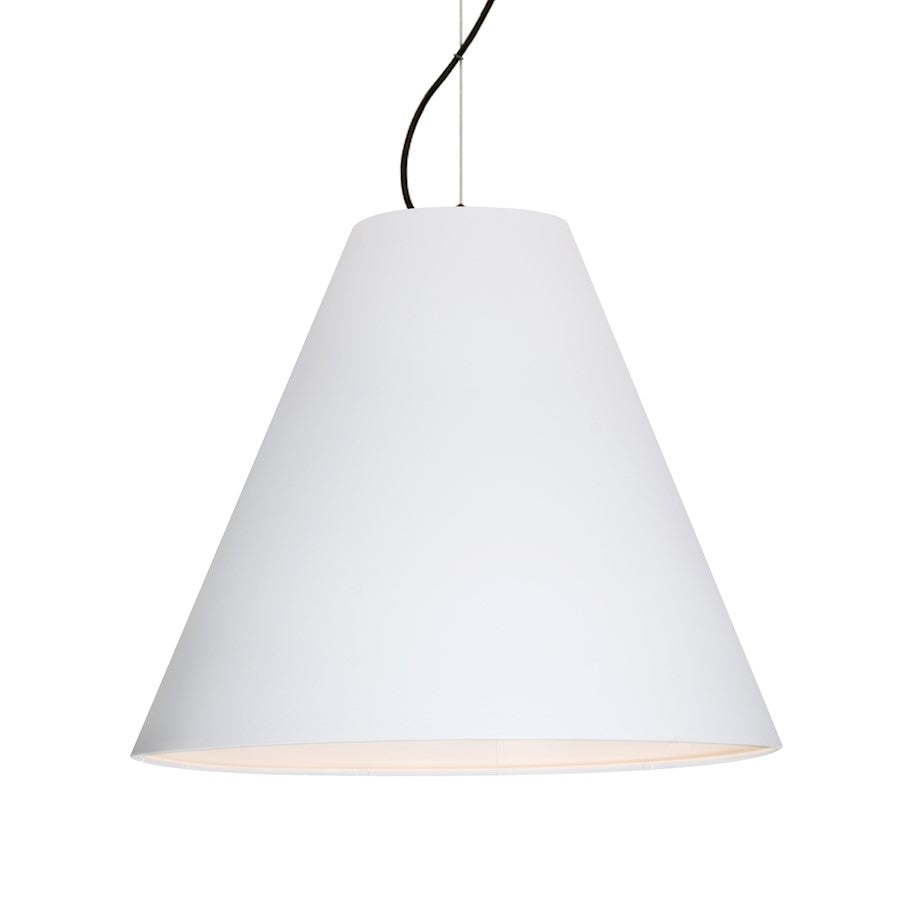 Besa Lighting Dylan 1 Light LED Pendant, Black/White - 1KX-DYLANWH-LED-BK