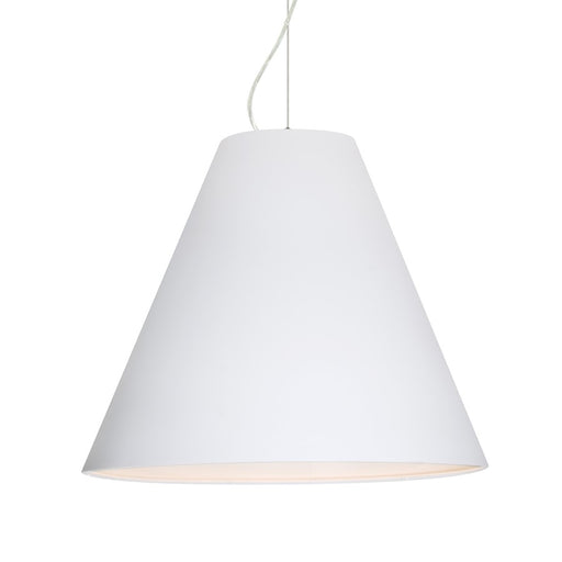 Besa Lighting Dylan 1 Light LED Pendant, Satin Nickel/White - 1KX-DYLANWH-LED-SN