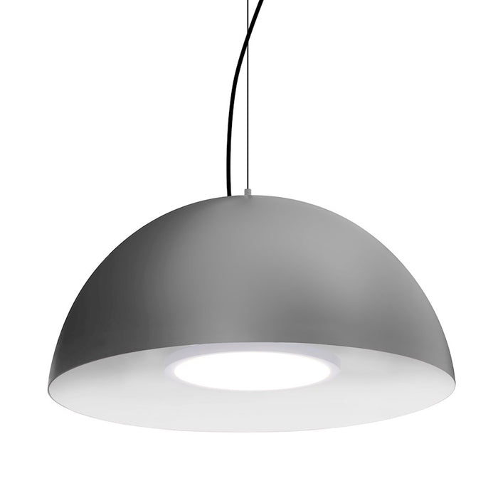 Besa Lighting Flux 1 Light LED Pendant, Black/Silver - 1KX-FLUX-LED-BK