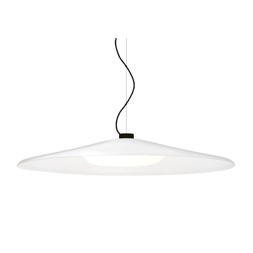 Besa Lighting Swan 1 Light LED Pendant, Black/White - 1KX-SWANWH-LED-BK