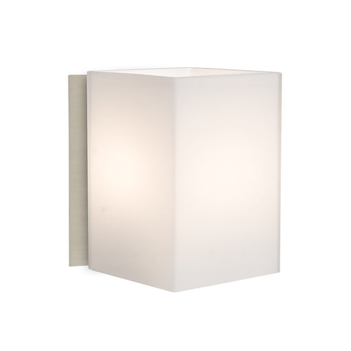 Besa Lighting Tito 5in 1-Light Wall Sconce | Contemporary Satin Nickel and White Opal Glass | Bathroom & Vanity | 5 x 5 x 5 in | Model 1SW-TITO07-SN
