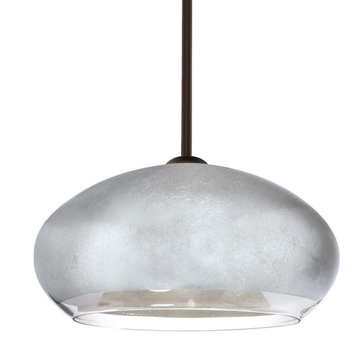 Besa Lighting Brio 14 1 Light Stem Pendant, Bronze/Silver - 1TT-4345SF-BR