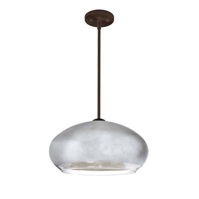 Besa Lighting Brio 14 1 Light Stem Pendant, Bronze/Silver