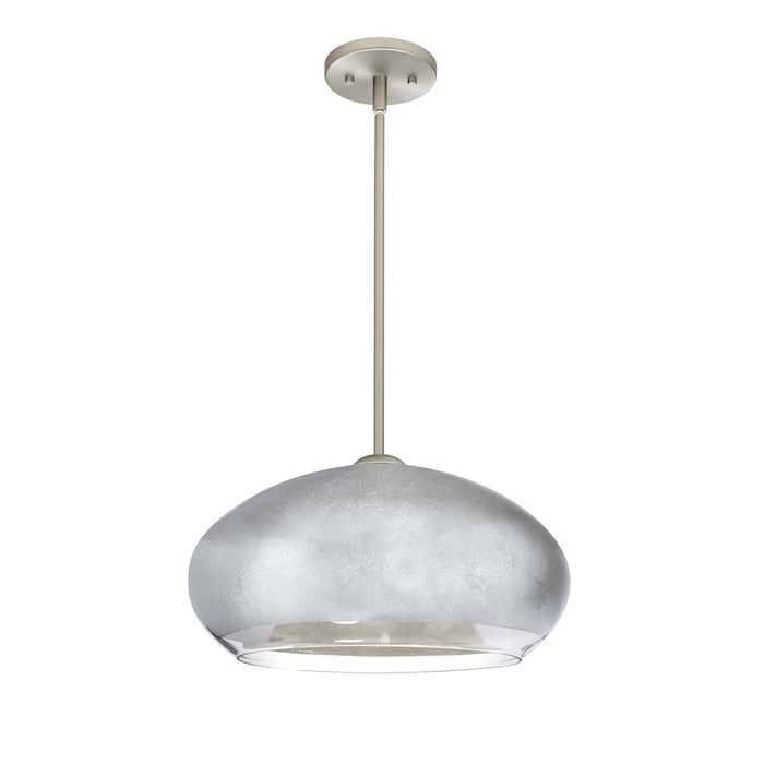 Besa Lighting Brio 14 1LT Stem LED Pendant, Nickel/Silver