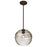 Besa Lighting Wave 10 1 Light Stem Pendant, Bronze/Gray