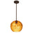 Besa Lighting Wave 10 1 Light Stem Pendant, Bronze/Beige