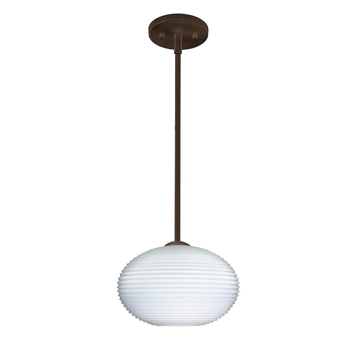 Besa Lighting Pape 10 1 Light Stem Pendant, Bronze/White