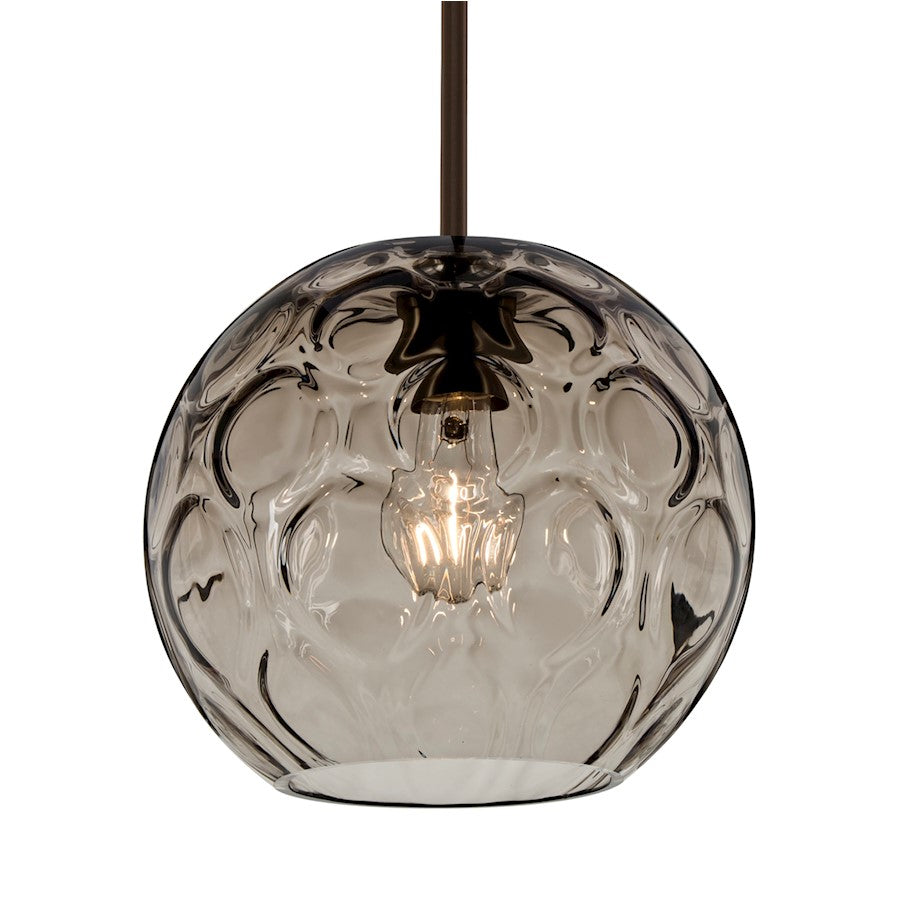 Besa Lighting Bombay 1 Light Stem Pendant, Bronze/Gray - 1TT-BOMYSM-BR