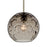 Besa Lighting Bombay 1 Light Stem Pendant, Satin Nickel/Gray - 1TT-BOMYSM-SN