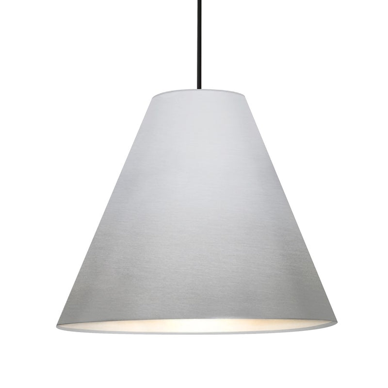 Besa Lighting Dylan 20in 1-Light LED Pendant | Industrial Black and Silver Metal | Kitchen Island & Dining Room | Model 1TT-DYLANSL-LED-BK